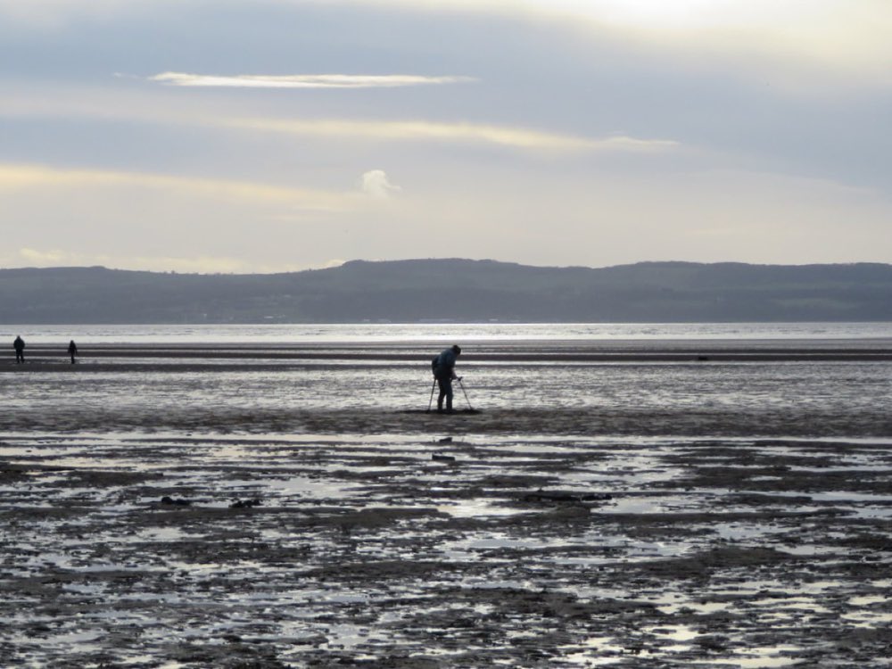 Metal detecting on West Kirby beach