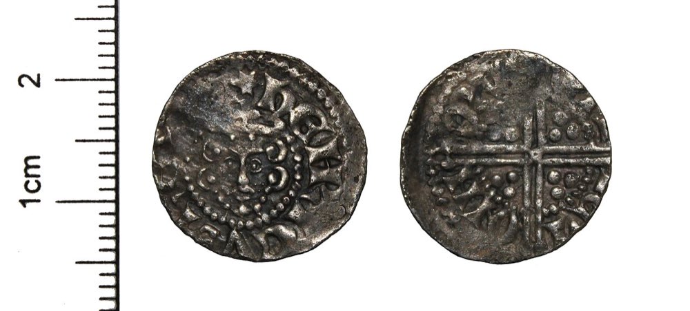 A medieval silver hammered penny of Henry III